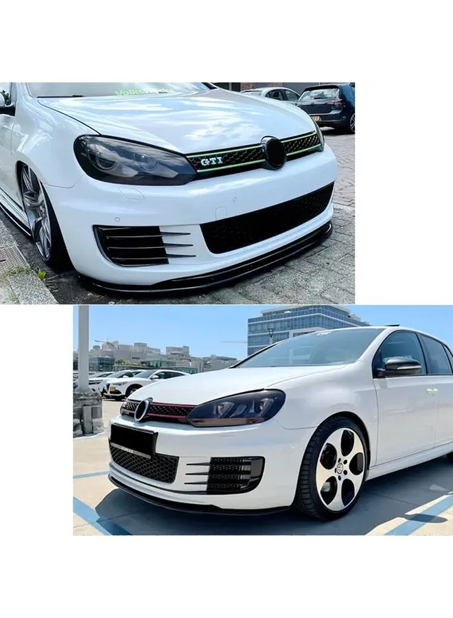 غطاء إطار ضوء الضباب الأمامي اللامع الأسود للصدام الأمامي لفولكس فاجن جولف 6 MK6 GTI GTD 2008-2012 - Image 5